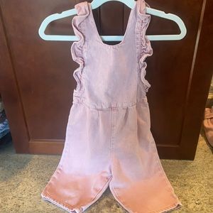 Zara- girls pink ruffle jumper 12-18 months